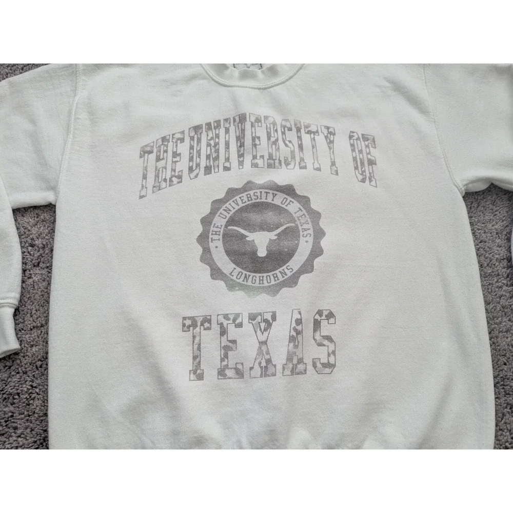 University of Texas Longhorns Sweater‎ Mens Medium NCAA White Gameday Couture